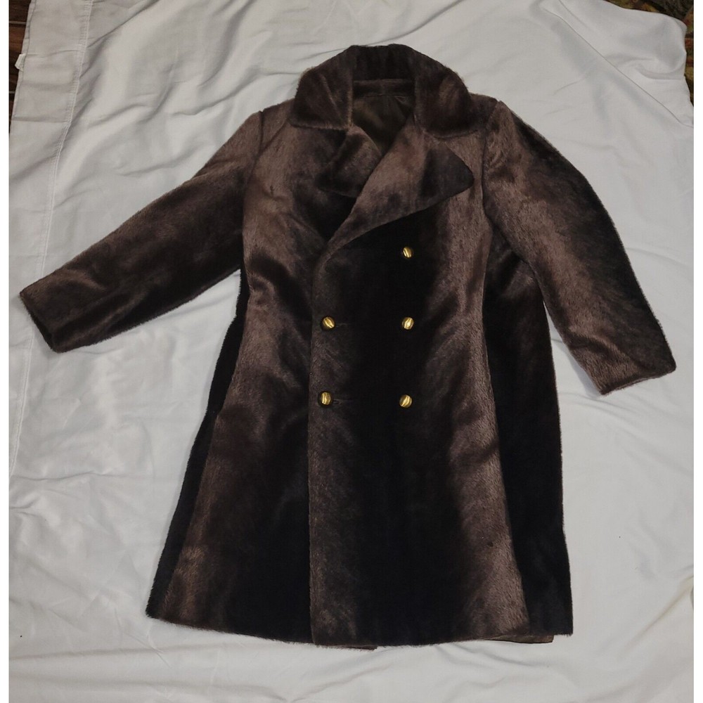 Vintage 1960's Union made Styled By Russel Taylor Faux Fur ILGWU Brown & Black